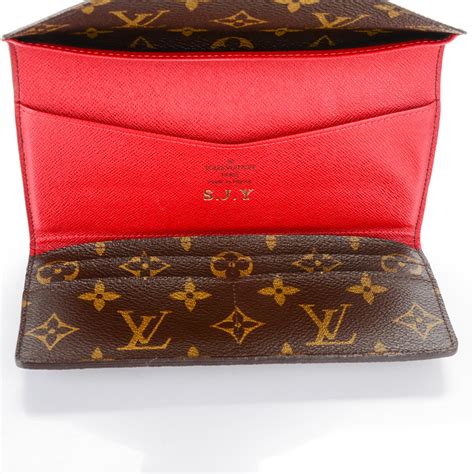 louis vuitton monogram josephine wallet red|red Louis Vuitton wallet.